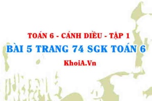 Bài 5 trang 74 SGK Toán 6 tập 1 Cánh Diều